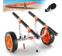 VEVOR Chariot de Kayak Chariot Transport Canoë Détachable avec Roues PleinesAjustable Pied de Support Antidérapant pour Kayaks Canoës Planches à Pagaie Tapis Flottants Bateaux
