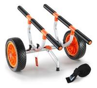 VEVOR Chariot De Kayak Largeur Ajustable Avec Roues Pleines 30,5cm Capacité 204kg Noir et orange