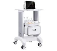 VEVOR Chariot de Laboratoire Chariot Médical à 2 Niveaux 1 Tiroir et 1 Plateau