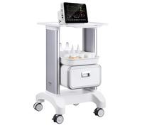 VEVOR Chariot de Laboratoire Chariot Médical à 2 Niveaux 1 Tiroir et 1 Plateau