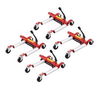 VEVOR Chariot de Manutention de Voiture Lot de 4, Charge Chacun 680 kg , Chariot Déplace Voiture Hydraulique, Roues Rotatives à 360°, Aide à la Manœuvre Positionnement pour Véhicule Camion Remorque