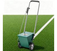 VEVOR Chariot de Marquage de Lignes à 2 Roues, Capacité Poudre 11,3 kg, Vert, Marquer au Sol Manuel en Acier au Carbone, Largeur de Bande Réglable 50-100 mm, pour Terrain de Sport et Petits Terrains