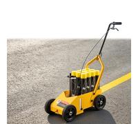 VEVOR Chariot de Marquage de Lignes à 4 Roues, Capacité 12 Bombes, Jaune | Largeur de Bande Réglable 50-100 mm, Machine de Marquage Routier Manuelle en Acier avec Buse d'Adaptation pour Sol de Parking