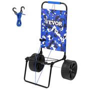 VEVOR Chariot de plage pour transport grande roue solide en PE 254 mm jardinage