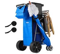 VEVOR Chariot de Plage Tout-Terrain, Chariot de Transport Pliable Charge Maximale 75 kg, Charette pour Camping Pêche Jardin Extérieur, avec Roues Pleines de 25 cm, Sac Isotherme et Porte-Parasol