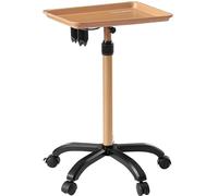 VEVOR Chariot de plateau de salon, réglable en hauteur 30"-43", plateau roulant de salon de tatouage en plaque laminée à froid avec 5 roues (2 verrouillables) pour clinique de coiffure SPA, or et noir