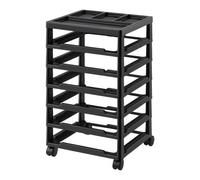 VEVOR Chariot de Rangement pour Scrapbooking Multifonctionnel, Organisateur de Bureau à 6 Niveaux, Tour de Rangement avec Cadre Uniquement Sans Boîte, en PP, pour Outils Fournitures d'Artisanat
