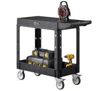 VEVOR Chariot de Service Desserte Roulettes Utilitaire 2 Niveaux 1015x450x850 mm