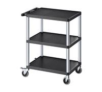VEVOR Chariot de Service Desserte à Roulettes Utilitaire 3 Niveaux 695x460x825mm