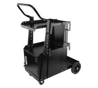 VEVOR Chariot de Soudage à 2 Niveaux Chariot Poste à Souder Armoire Antivol Verrouillable Charge 120 kg Roues 360° Chaînes Sécurité Stockage Réservoirs pour Atelier TIG Arc MMA Découpeur Plasma