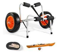 VEVOR Chariot de Transport Kayak Paddle Canoë Pliable 113 kg Pneus Plein 25,4 cm Noir