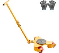 Déménageur De Machines Capacité 3000kg 3 Roues Pivotantes 360° PU Antidérapant