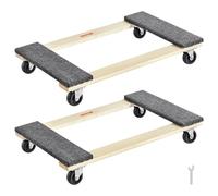 VEVOR Chariot Déplace Meubles Mobile en Bois Charge 454 kg 2PCS avec 4 Roulettes