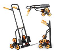 VEVOR Chariot Monte Escalier Diable Escalade Pliable Robuste 200 kg 6 Roues