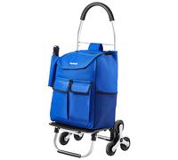 VEVOR Chariot Monte Escalier Courses Pliable 36 L 6 Roues avec Sac de Rangement