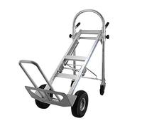 VEVOR Chariot Pliable à Roulettes en Aluminium 2 en 1 - Diable à Main, Manutention, Transport Manuel Heavy Duty - Pliant, Convertible, Escalier, Empilage (300-450KG)