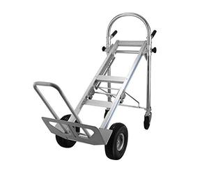 VEVOR Chariot Pliable à Roulettes en Aluminium 2 en 1 - Diable à Main, Manutention, Transport Manuel Heavy Duty - Pliant, Convertible, Escalier, Empilage (300-450KG)