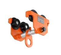 VEVOR Chariot Porte-palan Capacité de Charge 1 T Chariot à Poutre de Poussée Largeur Réglable de 63,5-203,2 mm Chariot à Palan de Garage en Acier Allié avec Roues pour Poutres en I Droite et Courbée