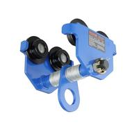 VEVOR Chariot Porte-palan Manuel, Charge 2 tonnes, Chariot à Poutre poussée 2 Roues, réglable pour Largeur Poutre I 63,5-177,8 mm, palan de Garage en Acier allié pour Poutre en I Droite et incurvée