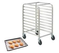 VEVOR Chariot Porte-Plaques Boulangerie Pâtisserie Échelle Porte-Plateaux 10PCs