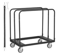 VEVOR Chariot Porte-plaques de Plâtre 680 kg Chariot Porte-Panneaux pour Cloisons Sèches 915x610 mm avec Roues Pivotantes 360° Manutention Bois pour Planches de Construction, Garage, Maison, Entrepôt