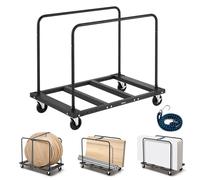 VEVOR Chariot Porte-plaques de Plâtre 816 kg Chariot Porte-Panneaux pour Cloisons Sèches 1150x740 mm avec Roues Pivotantes 360° Manutention Planches pour Bois de Construction, Garage, Maison, Entrepôt