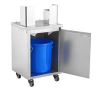VEVOR Chariot pour Presse Agrumes Automatique NS2000E-4 et NS2000E-4P, pour Bar à Jus Restaurant, Meuble Bas Mobile pour Presse Orange Professionnel en Inox, Support Mobile avec Seau à Déchets