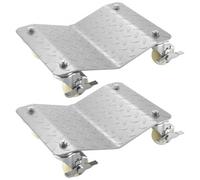 VEVOR Chariots de Manutention de Voiture, 2 pcs Capacité 500 kg Chariot de Déplacement, Plate-Forme 48x30 cm Chariot à Roues, Positionnement Roue Déplace Réparation Automobile Atelier Garage Véhicules