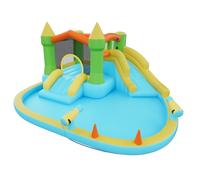 VEVOR Château Gonflable, Aire de Jeux Gonflable avec Souffleur, Deux Toboggans Aquatiques, Piscine, Grande Zone de Saut, Panier de Basket, Canon à Eau, pour 3 à 4 Enfants de 3 à 8 Ans, 382x398x197 cm