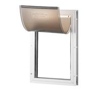 VEVOR Chatière pour Animaux de Compagnie, Porte pour Chien et Chat Cadre en Alu 287x407 mm, avec Système de Verrouillage et de Rabat, Résistante aux Intempéries, Facile à Installer, Blanc, Taille M