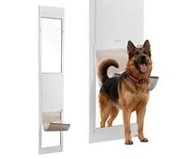 VEVOR Chatière pour Chien et Chat pour Porte Coulissante en Verre, Porte pour Animaux de Compagnie Hauteur Réglable 2311-2439 mm, Trappe pour Chien avec Battant XL de 346x600 mm, Cadre en Alu