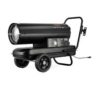 VEVOR Chauffage à Air Pulsé au Kérosène Diesel, 70000 BTU, Chauffage d'Appoint Portable, Contrôle du Thermostat, Réservoir 19 L, pour Maison, Chantier, Industrie, Ateliers, Intérieur, Extérieur, Noir