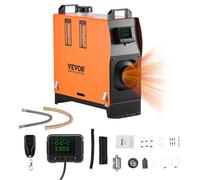 VEVOR Chauffage Diesel 12-24V 8KW, Réchauffeur d'Air Diesel 0-40 ℃ Réglable, avec Télécommande et Écran Couleur Numérique, Faible Bruit, Chauffage Rapide, pour Camion Bateau Camping-car