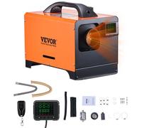 VEVOR Chauffage Diesel 12-24V 8KW, Réchauffeur d'Air Diesel Consommation 0,18-0,36 L/h, 0-40 ℃ Réglable, avec Télécommande et Écran Numérique Couleur Carré, pour Camion Bateau Camping-car