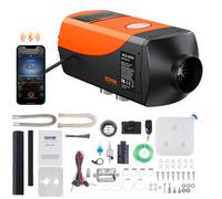 VEVOR Chauffage Diesel 12 V 8 kW Consommation 0,16-0,62 L/h Réchauffeur d'Air Diesel 8-36 ℃ Réglable 20-25 m² Contrôle Intelligente avec LCD Bluetooth Télécommande Réservoir 10 L pour Camion Bateau RV