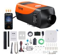 VEVOR Chauffage Diesel 12 V 2 kW Consommation 0,12-0,26 L/h Réchauffeur d'Air Diesel 8-36 ℃ Réglable 10-15 m² Contrôle Intelligente avec LCD Bluetooth Télécommande Réservoir 10 L pour Camion Bateau RV