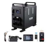 VEVOR Chauffage Diesel 8 kW, Réchauffeur d'Air Diesel 12/24/220 V, Contrôle par App Bluetooth, Télécommande et Écran d'Affichage, Alarme CO, Portable et Vertical, pour Bateau Camping Car