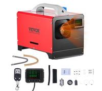 VEVOR Chauffage Diesel 8KW DC 12-24 V, Réchauffeur d'Air Diesel Consommation 0,18-0,36 L/h, 0-40 ℃ Réglable, avec Télécommande et Interrupteur LCD Noir, pour Camion Bateau Camping-car Remorque
