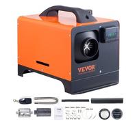 VEVOR Chauffage Diesel Tout-en-Un Portable 12 V 5 kW Réchauffeur d'air Diesel Chauffage Camping Car 0,16-0,52 L/h 8-36 °C Réglable 15-20 m²