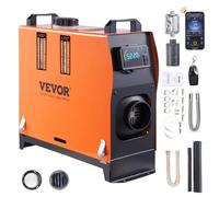 VEVOR Chauffage Diesel Tout-en-Un Portable 12 V 5-8 kW 0,16-0,62 L/h Réchauffeur d'Air Diesel 8-36 ℃ Réglable 20-25 m² Contrôle Intelligente LCD Bluetooth Télécommande Réservoir 5 L pour Bateau Auto