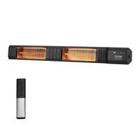 VEVOR Chauffage extérieur terrasse, 3000 W, radiateur infrarouge électrique avec télécommande, 9 vitesses, minuterie, protection IP65, support mural, pour porche, patio, salle à manger, studio, jardin