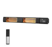 VEVOR Chauffage extérieur terrasse, 3000 W, radiateur infrarouge électrique avec télécommande, 9 vitesses, minuterie, protection IP65, support mural, pour porche, patio, salle à manger, studio, jardin