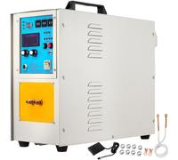 VEVOR Chauffage par induction haute fréquence 15KW 30-100 KHz Four de fusion LH-15A 230V Système de four de chauffage