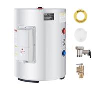 VEVOR Chauffe-eau électrique, 1,6 kW, chauffe-eau à accumulation avec réservoir de 40 L, avec affichage LED, commande par bouton, connexion latérale IPX4, chauffages à la demande pour douche, bain