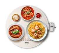 VEVOR Chauffe Plat Électrique en Silicone Enroulable et Portable, Plateau Chauffant pour Buffet 60 cm, Tapis Chauffant Alimentaire avec 4 Réglages de Température, Arrêt Automatique, pour Restaurant