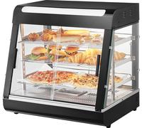 VEVOR Vitrine Chauffante Commerciale à 3 Niveaux Présentoir Pizza Poulet Frit