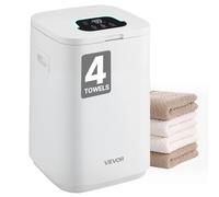 VEVOR Chauffe Serviettes 20 L, Seau Sèche-serviettes pour Salle de Bain, avec Écran LED, Réglage de la Température, Minuterie et Verrou de Sécurité, pour Couvertures Peignoirs, Spa Massage, Blanc