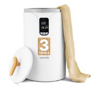 VEVOR Chauffe Serviettes 20 L, Seau Sèche-Serviettes pour Salle de Bain Spa, avec Écran LED, Réglage de la Température, Minuterie et Verrou de Sécurité, pour Couvertures Peignoirs, Maison, Blanc