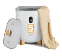 VEVOR Chauffe Serviettes 25 L, Seau Sèche-Serviettes pour Salle de Bain, avec Écran LED, Réglage de la Température et Minuterie 20/40/60/90 Min, pour Couvertures Peignoirs, Spa Massage, Gris