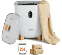VEVOR Chauffe-serviettes Seau Appareil de chauffage 25 L avec affichage LED & réglage (minuterie & température) & arrêt automatique, Towel Warmer pour salle de bain buanderie, pour réchauffer les serv